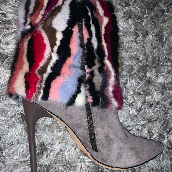 fur multicolor booties - Picture 2 of 4